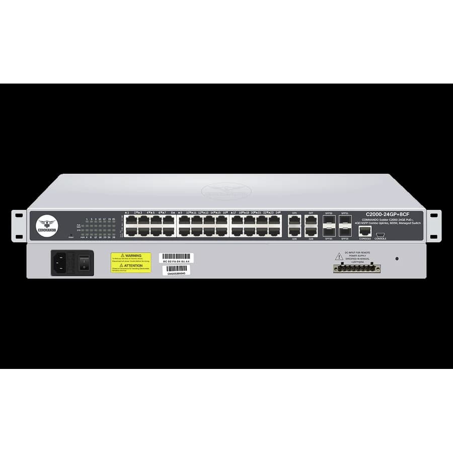 Commando Switches 16 Giga Ports PoE